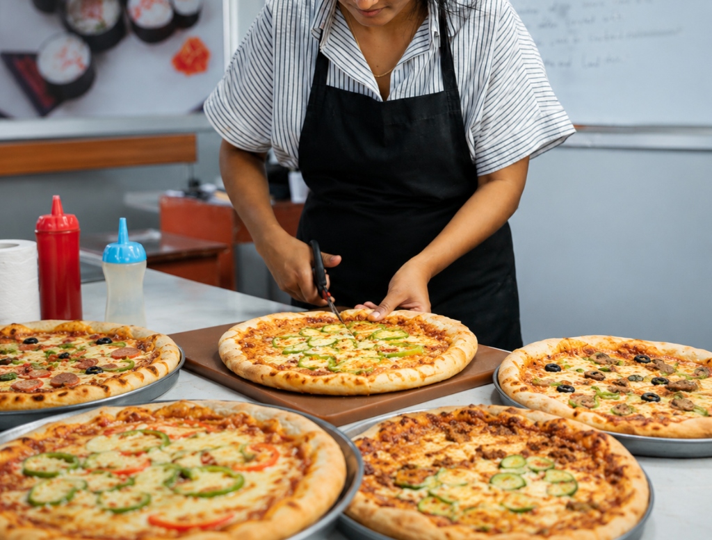 Neapolitan pizza baking