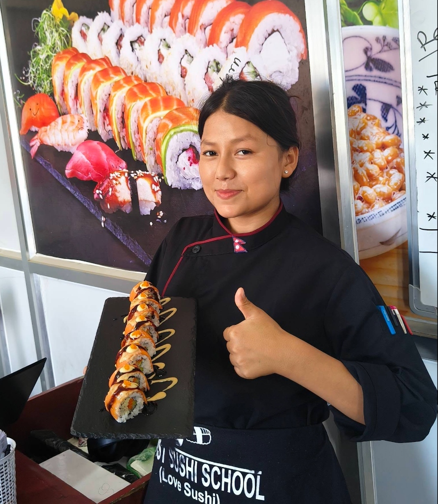 Sushi making preparation